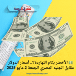 💵 الأخضر بكام النهاردة؟.. أسعار الدولار مقابل الجنيه المصري الجمعة 2 مايو 2025