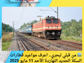 🛤️ من قبلي لبحري.. اعرف مواعيد قطارات السكة الحديد النهاردة الأحد 11 مايو 2025 قبل ما تنزل من بيتك!