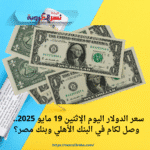 💵 سعر الدولار اليوم الإثنين 19 مايو 2025.. كام في البنك الأهلي وبنك مصر؟ وهل التراجع مستمر؟