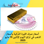 أسعار صرف الليرة التركية وأسعار الذهب في تركيا اليوم الإثنين 19 مايو 2025