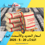 🏗️ أسعار الحديد والأسمنت النهاردة 20 مايو 2025.. السوق رايح على فين؟ 📉📈