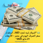 💵 "الدولار لسه تحت الـ50!.. استقرار سعر الصرف اليوم في مصر – الأربعاء 21 مايو 2025"