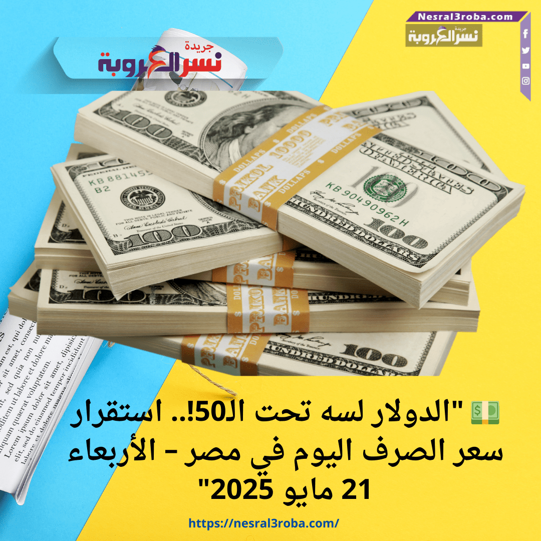 💵 "الدولار لسه تحت الـ50!.. استقرار سعر الصرف اليوم في مصر – الأربعاء 21 مايو 2025"