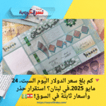 🔻 كم بلغ سعر الدولار اليوم السبت، 24 مايو 2025.في لبنان؟ استقرار حذر وأسعار ثابتة في السوق! 🇱🇧💵