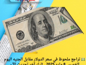 💵 تراجع ملحوظ في سعر الدولار مقابل الجنيه اليوم الخميس 8 مايو 2025.. إليك آخر تحديث الآن