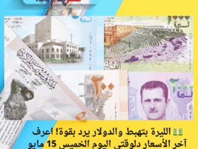💵 الليرة بتهبط والدولار يرد بقوة! اعرف آخر الأسعار دلوقتي اليوم الخميس 15 مايو 2025
