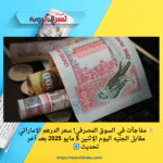 💰 مفاجآت في السوق المصرفي! سعر الدرهم الإماراتي مقابل الجنيه اليوم الإثنين 5 مايو 2025 بعد آخر تحديث 🔄