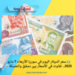 💵 سعر الدولار اليوم في سوريا الأربعاء 7 مايو 2025.. تفاوت في الأسعار بين دمشق والحسكة📊
