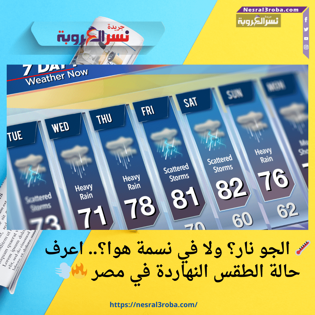 🌡️ الجو نار؟ ولا في نسمة هوا؟.. اعرف حالة الطقس النهاردة في مصر 🔥💨