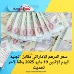 سعر الدرهم الإماراتي مقابل الجنيه المصري اليوم الإثنين 19 مايو 2025.. استقرار في مؤشرات الصرف