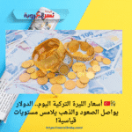 💱🇹🇷 أسعار الليرة التركية اليوم.. الدولار يواصل الصعود والذهب يلامس مستويات قياسية!