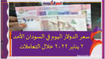 سعر الدولار اليوم في السودان الأحد 2 يناير 2022 خلال التعاملات