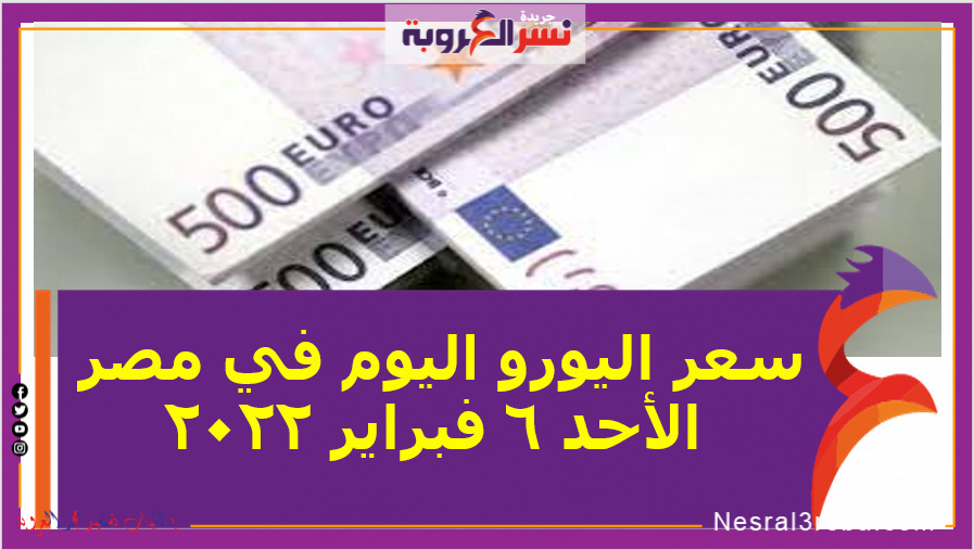 سعر اليورو اليوم في مصر الأحد 6 فبراير 2022 خلال التعاملات