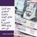 سعر الريال السعودي واليورو مقابل الجنيه اليوم الخميس 8 يونيو 2023 في مصر