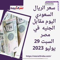 سعر الريال السعودي اليوم مقابل الجنيه في مصر السبت 29 يوليو 2023