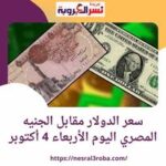 سعر الدولار مقابل الجنيه المصري اليوم الأربعاء 4 أكتوبر 2023منذ اجتماع البنك المركزي