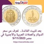 بعد تثبيت الفائدة.. تعرف عن سعر الدولار والعملات العربية والأجنبية في مصر 5/11/2023