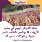 سعر الدولار اليوم في مصر الأربعاء 8 نوفمبر 2023.. داخل البنوك وشركات الصرافة