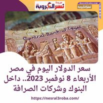سعر الدولار اليوم في مصر الأربعاء 8 نوفمبر 2023.. داخل البنوك وشركات الصرافة