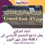 البنك المركزي.. يعلن تراجع التضخم الأساسي إلى 38.1% خلال شهر أكتوبر