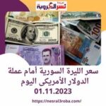 سعر الليرة السورية أمام عملة الدولار الأمريكى اليوم 01.11.2023