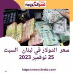 سعر صرف #الدولار اليوم في #لبنان السبت 25 نوفمبر 2023..