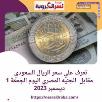 تعرف علي سعر الريال السعودي مقابل الجنيه المصري اليوم الجمعة 1 ديسمبر 2023