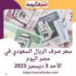 سعر صرف الريال السعودي في مصر اليوم.. الأحد 3 ديسمبر 2023 في البنوك