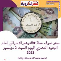 سعر صرف عملة #الدرهم_الاماراتي أمام الجنيه المصري اليوم السبت 2 ديسمبر 2023