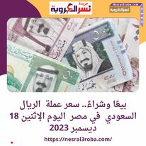 بيعًا وشراءً.. سعر عملة الريال السعودي في مصر اليوم الإثنين 18 ديسمبر 2023