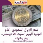 سعر الريال السعودي أمام الجنيه اليوم السبت 23 ديسمبر.. بيع وشراء