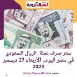 سعر صرف عملة الريال السعودي في مصر اليوم.. الأربعاء 27 ديسمبر 2023