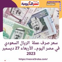 سعر صرف عملة الريال السعودي في مصر اليوم.. الأربعاء 27 ديسمبر 2023