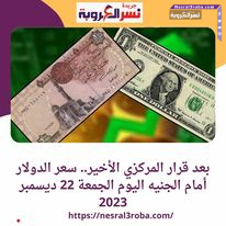 سعر الدولار أمام الجنيه اليوم الجمعة 22 ديسمبر 2023..وفقا لبيانات البنوك
