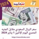 سعر #الريال السعودي في #مصر اليوم الإثنين 1 يناير 2024..عطلة السنة المالية