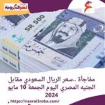 مفاجأة ..سعر الريال السعودي مقابل الجنيه المصري اليوم الجمعة 10 مايو 2024