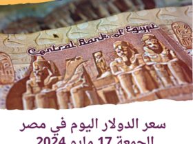 سعر الدولار اليوم في مصر الجمعة 17 مايو 2024..أمام الجنيه