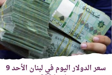 سعر الدولار في لبنان اليوم الأحد 9 يونيو 2024..تماسك الأسواق