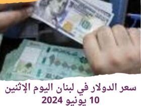 سعر الدولار في لبنان اليوم الإثنين 10 يونيو 2024..استقر التصنيف الائتماني