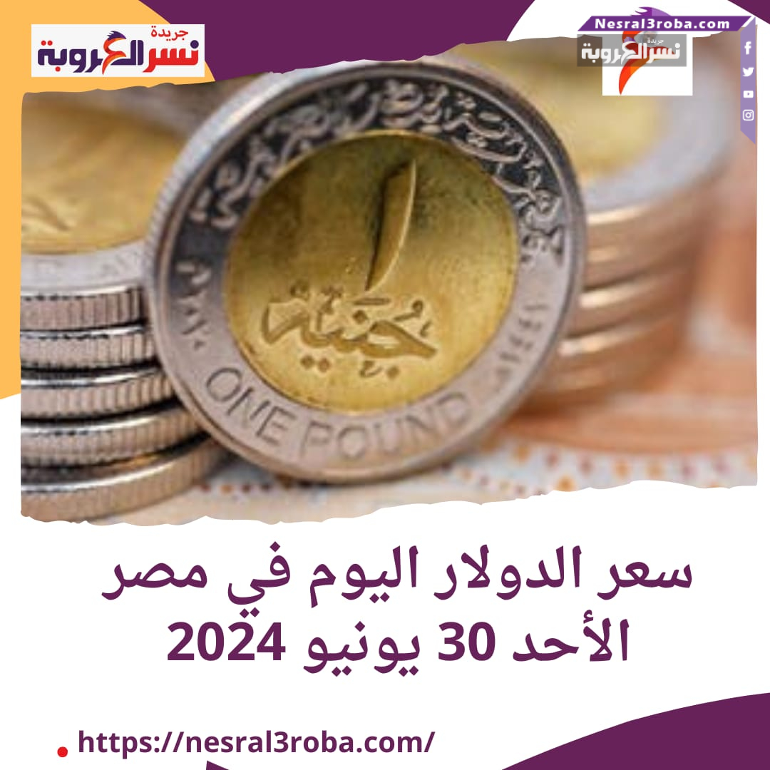 سعر الدولار اليوم في مصر الأحد 30 يونيو 2024..أمام الجنيه