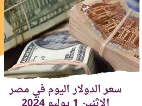 سعر الدولار اليوم في مصر الإثنين 1 يوليو 2024..