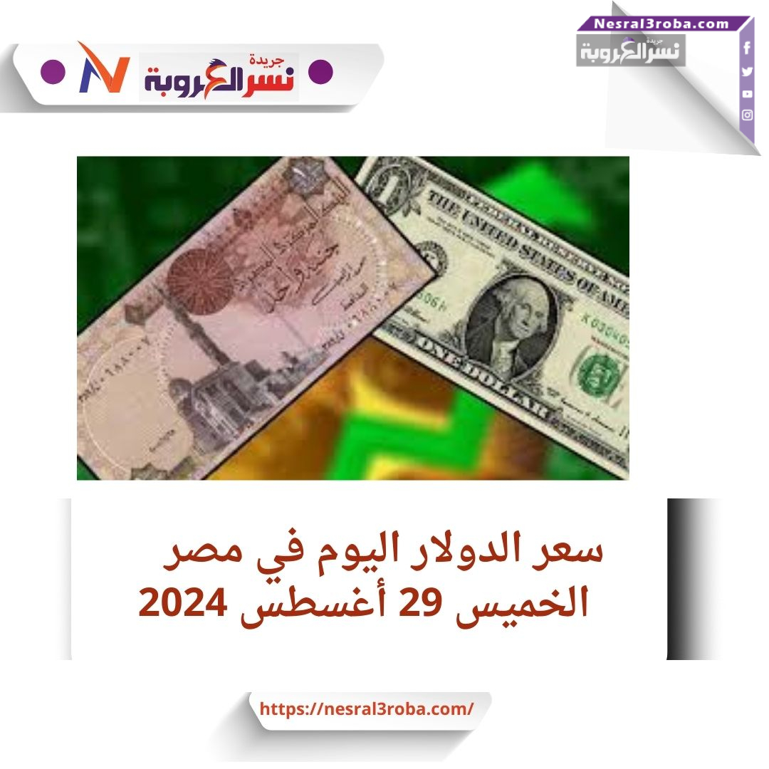 سعر الدولار اليوم في مصر الخميس 29 أغسطس 2024.