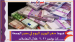 هبوط سعر اليورو اليوم في مصر الجمعة 12 نوفمبر 2021 خلال التعاملات