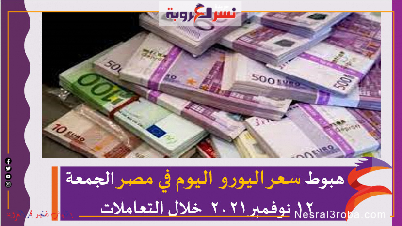 هبوط سعر اليورو اليوم في مصر الجمعة 12 نوفمبر 2021 خلال التعاملات