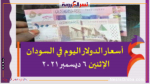 أسعار الدولار اليوم في السودان الإثنين 6 ديسمبر 2021 خلال التعاملات