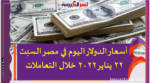 أسعار الدولار اليوم في مصر السبت 22 يناير 2022 خلال التعاملات