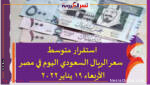 استقرار متوسط.. سعر الريال السعودي اليوم في مصر الأربعاء 19 يناير 2022