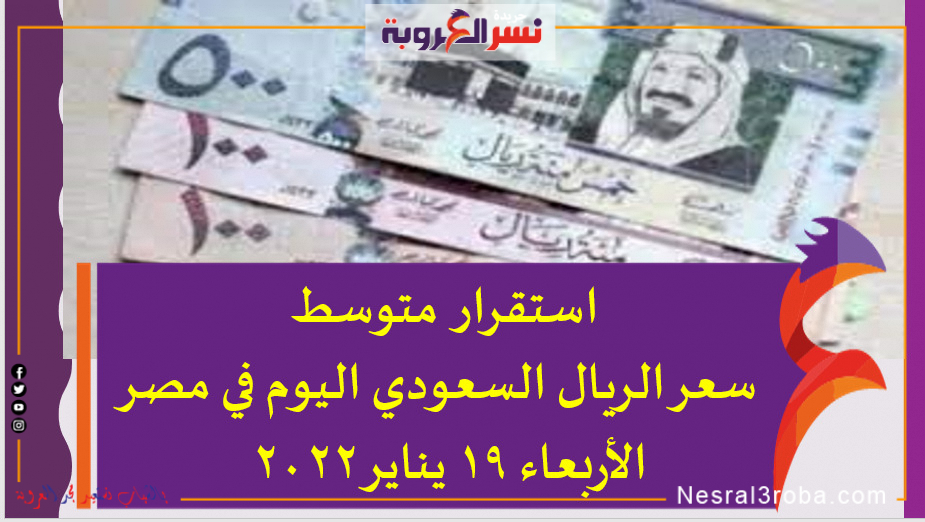 استقرار متوسط.. سعر الريال السعودي اليوم في مصر الأربعاء 19 يناير 2022