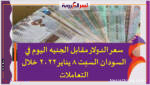 سعر الدولار مقابل الجنيه اليوم في السودان السبت 8 يناير 2022 خلال التعاملات