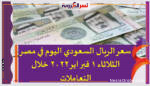 سعر الريال السعودي اليوم في مصر الثلاثاء 1 فبراير 2022 خلال التعاملات
